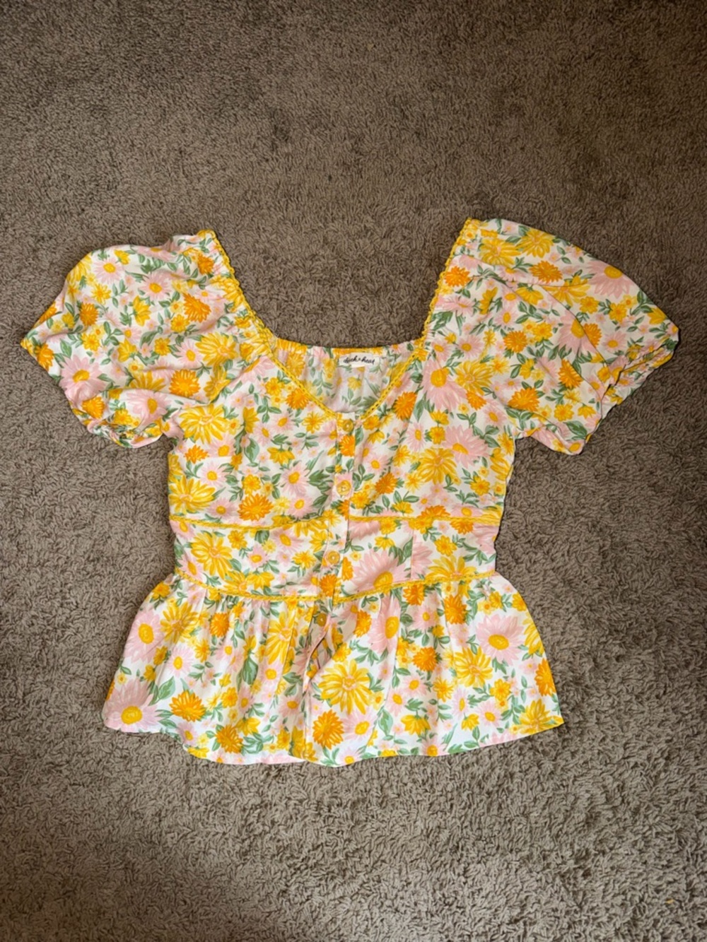 Floral babydoll top